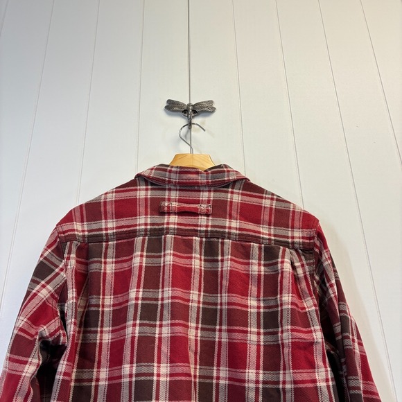 Duluth Trading Co Hipster Western Flannel Button Down Shirt Size L Cabincore - Picture 11 of 11